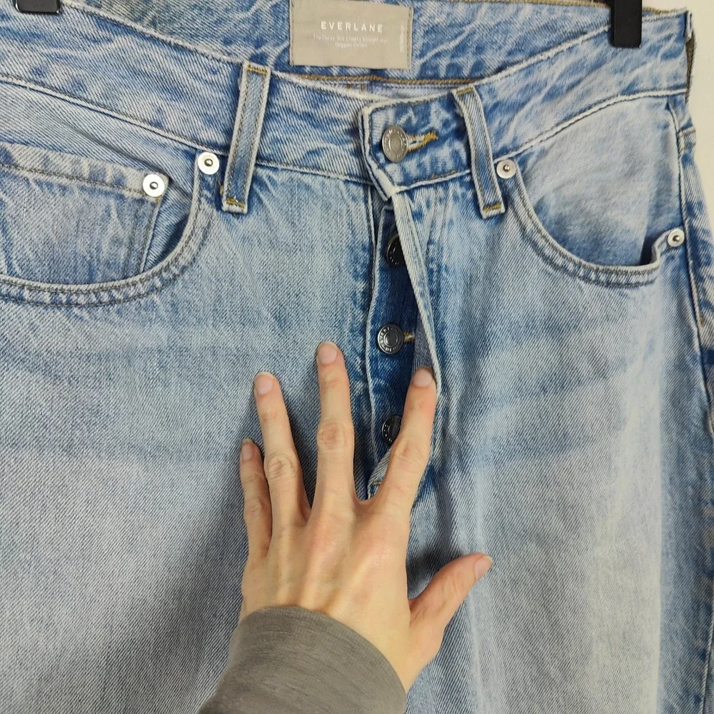 Everlane The Curvy 90s Cheeky Straight‎ Jean Womens 28 Light Wash Organic Cotton - Picture 5 of 11